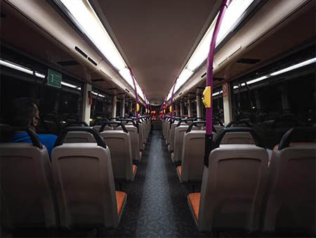 buses comfortable seats