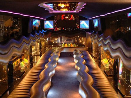 Stretch limo interior Dallas limousine