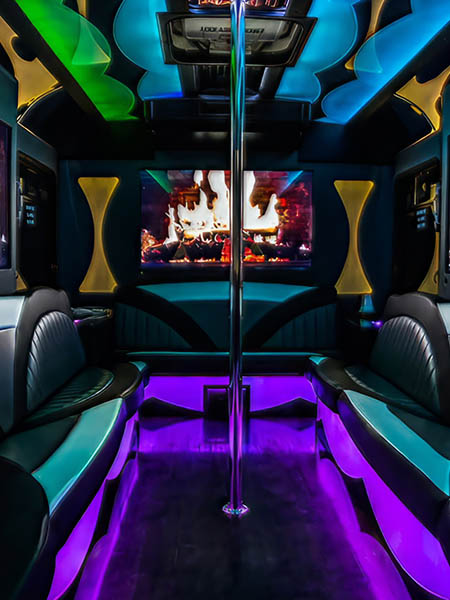 Party bus service for large groups