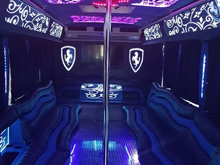 party bus rentals interior