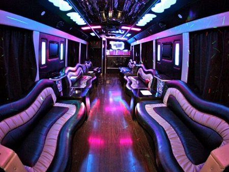 Party bus interior ground transportation
