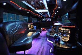 Limo rental services Hummer limousine interior